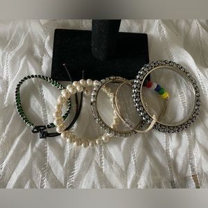 Variety size and style bangles and bracelets - 5pcs